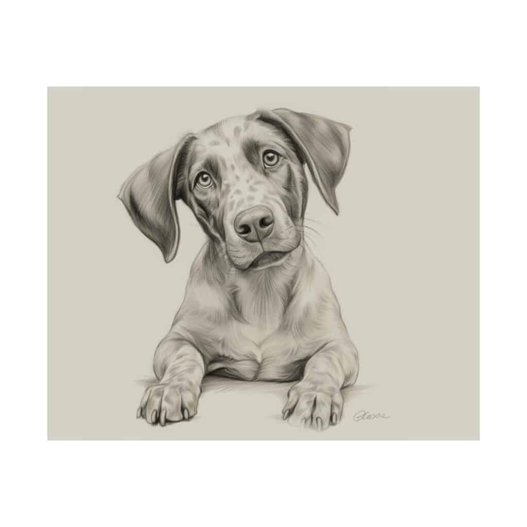 German Shorthaired Pointer Portrait Fine Art Print