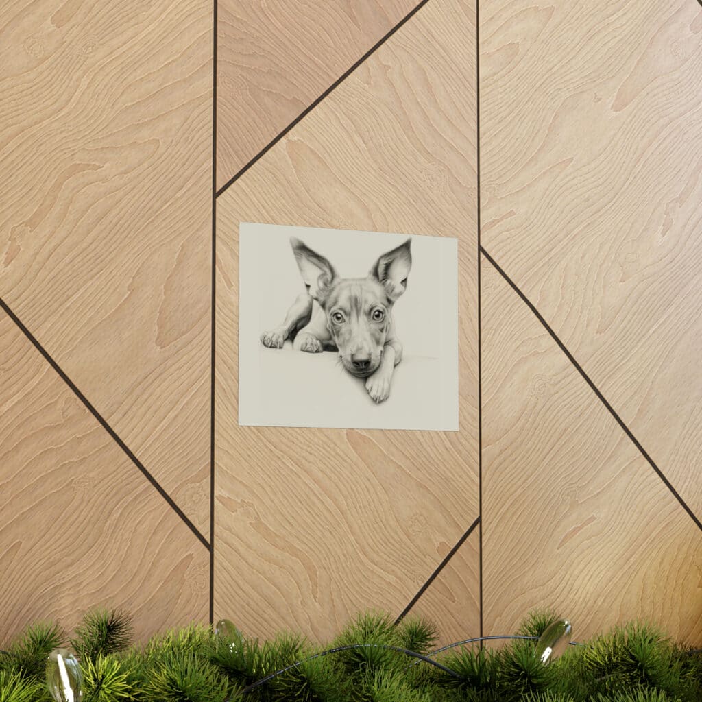 American Hairless Terrier Portrait Fine Art Print