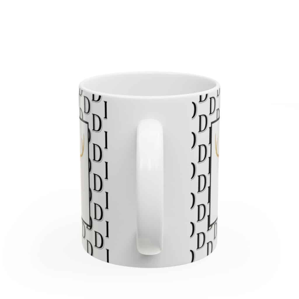 Regal Monogram 'D' Mug - A Majestic Sip for Royalty