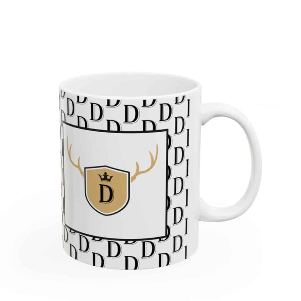 Regal Monogram 'D' Mug - A Majestic Sip for Royalty