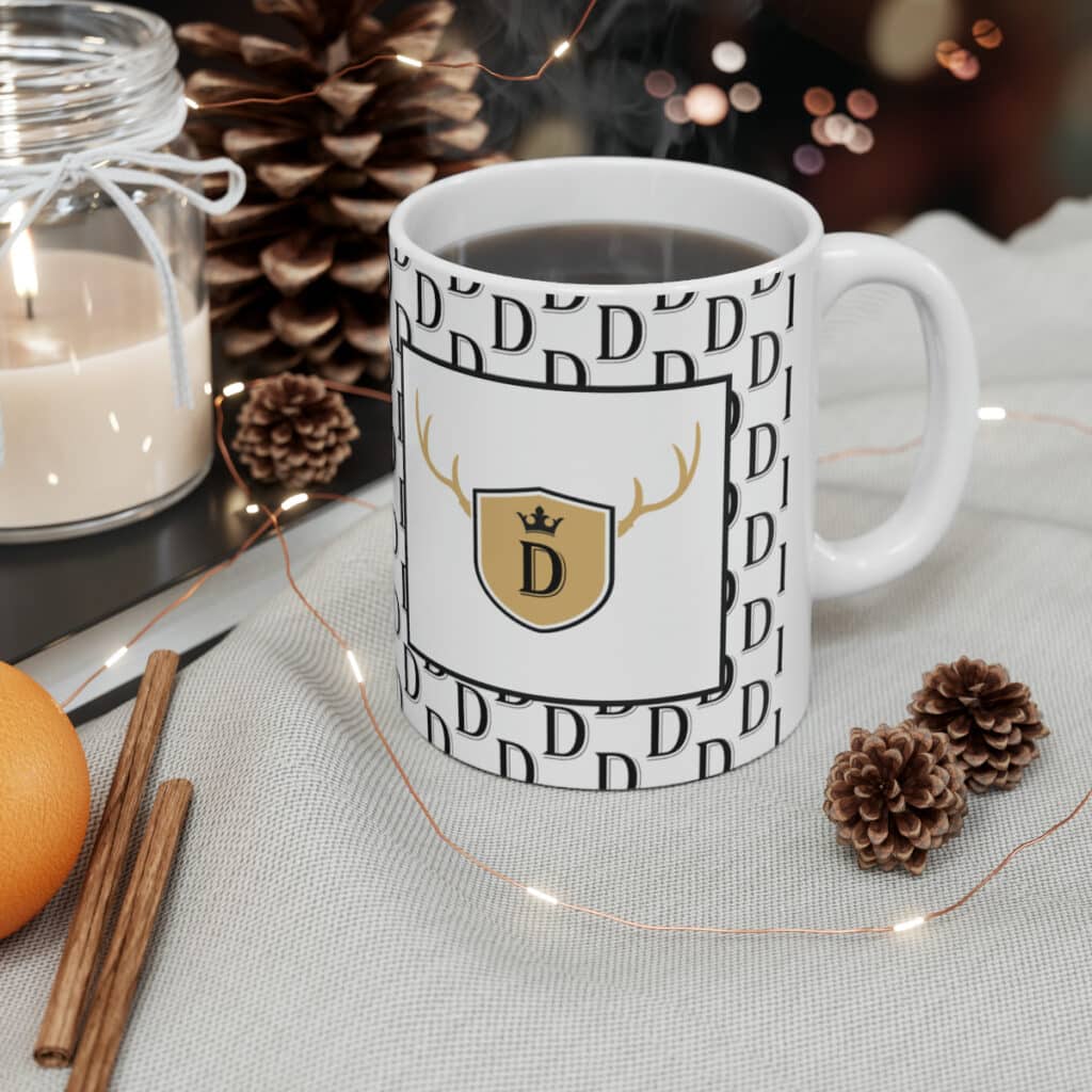 Regal Monogram 'D' Mug - A Majestic Sip for Royalty