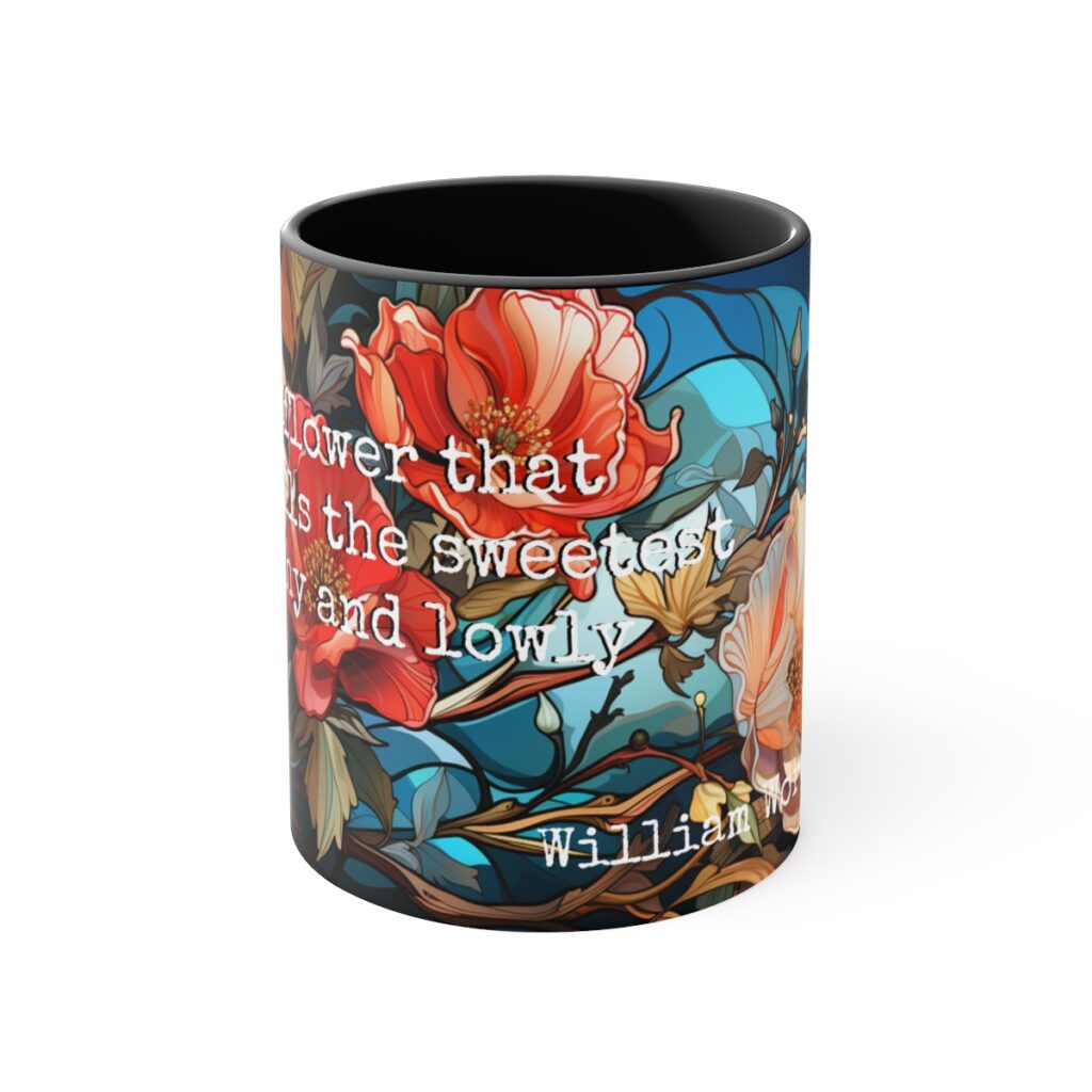 Stained Glass Flower Quote Mug - Embrace the Sweetness of Simplicity