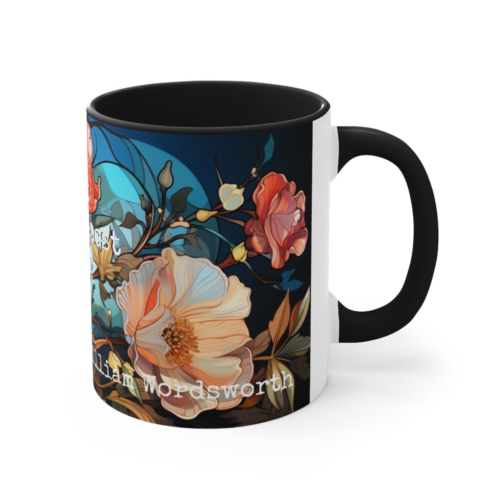 Stained Glass Flower Quote Mug - Embrace the Sweetness of Simplicity