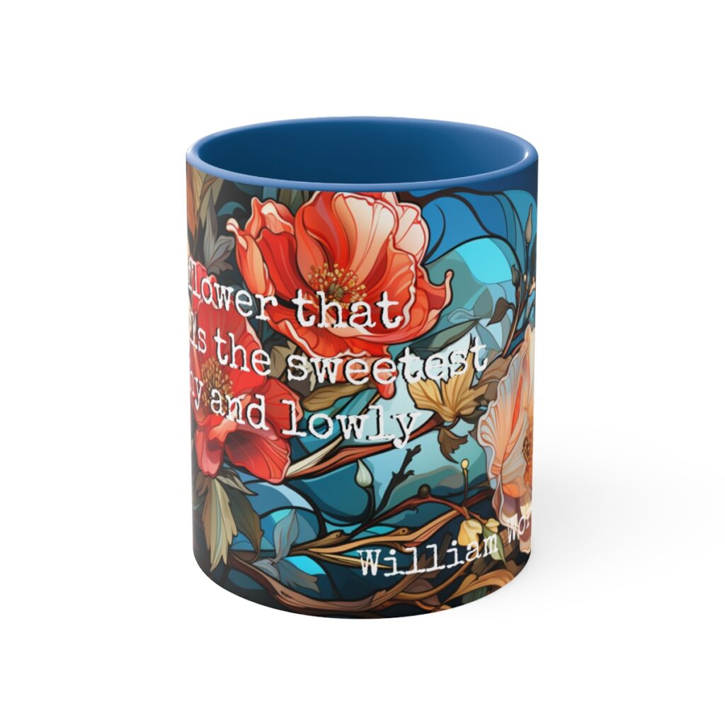 Stained Glass Flower Quote Mug - Embrace the Sweetness of Simplicity