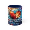 Stained Glass Love Heart Mug - Sigmund Freud Quote