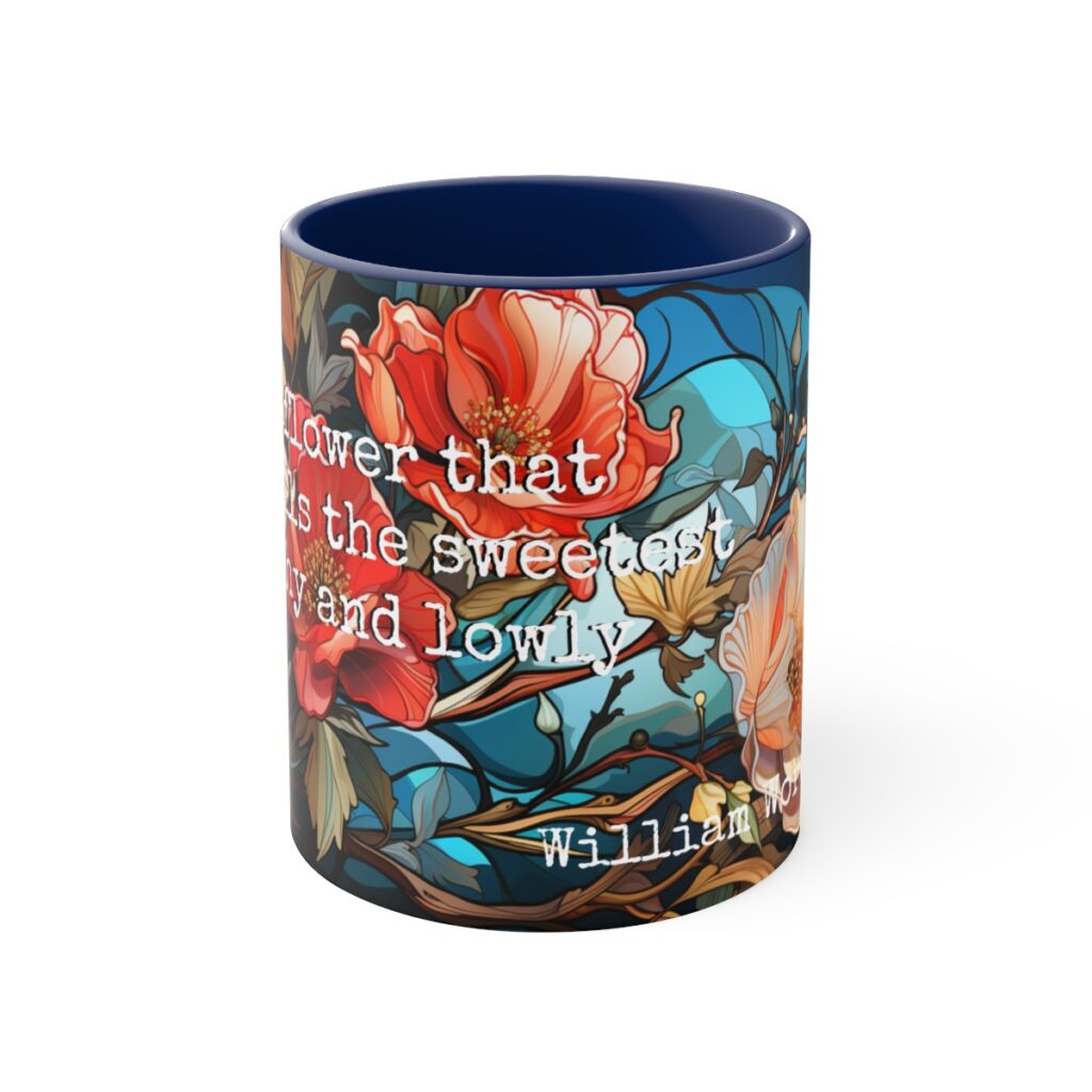 Stained Glass Flower Quote Mug - Embrace the Sweetness of Simplicity