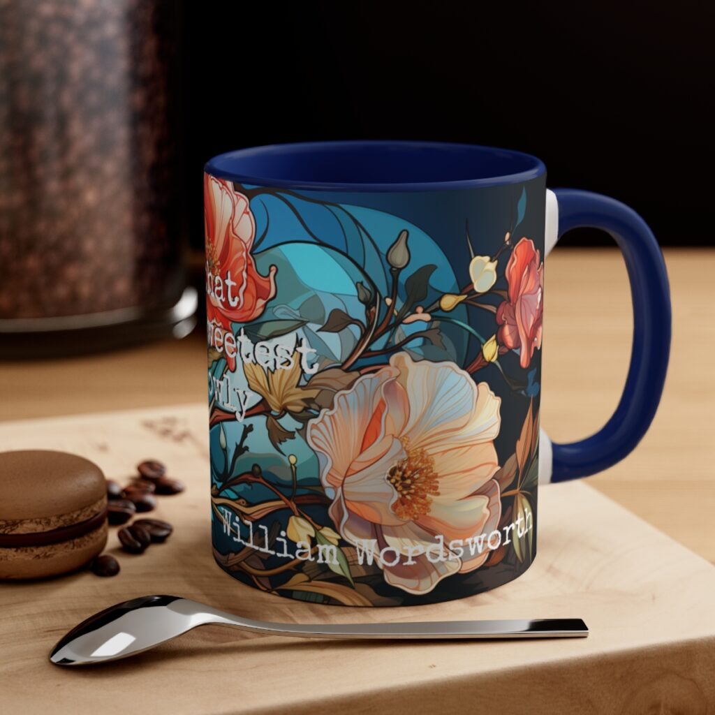 Stained Glass Flower Quote Mug - Embrace the Sweetness of Simplicity