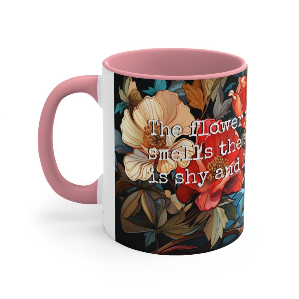 Stained Glass Flower Quote Mug - Embrace the Sweetness of Simplicity