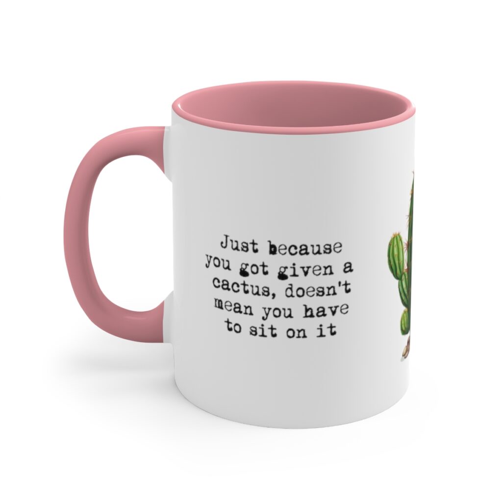 Therapy & Recovery Cactus Wisdom Mug - Embrace Life's Prickly Moments