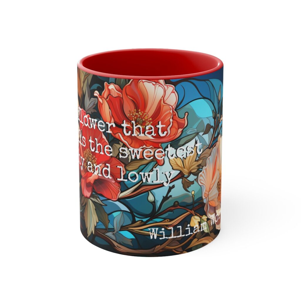 Stained Glass Flower Quote Mug - Embrace the Sweetness of Simplicity