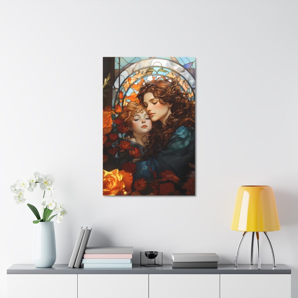 Joyful Embrace - Art Nouveau Canvas Print