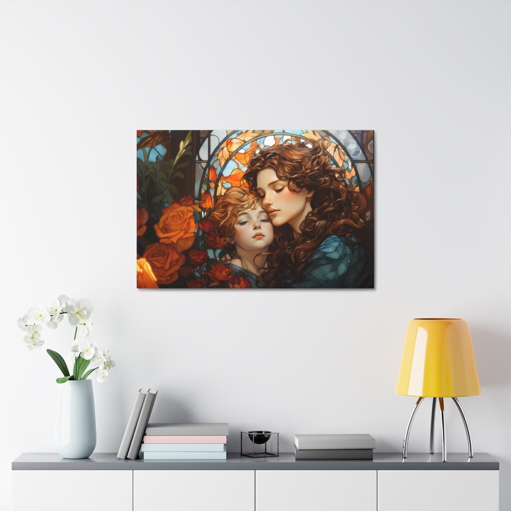 Joyful Embrace - Art Nouveau Canvas Print