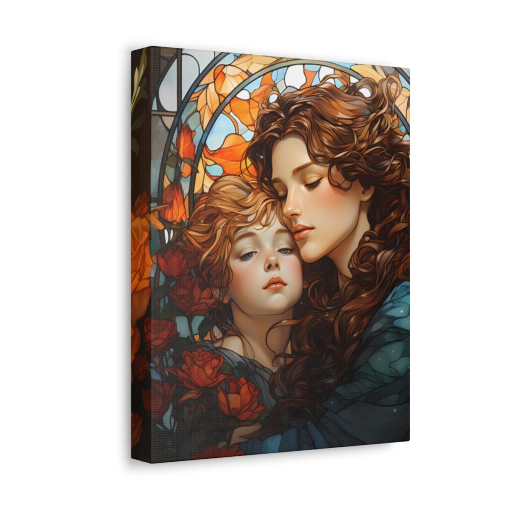 Joyful Embrace - Art Nouveau Canvas Print