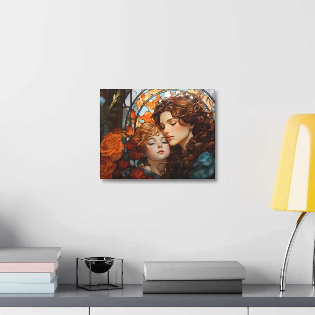 Joyful Embrace - Art Nouveau Canvas Print