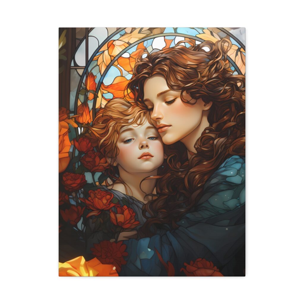 Joyful Embrace - Art Nouveau Canvas Print