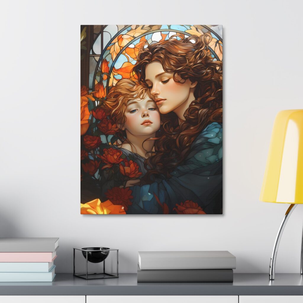 Joyful Embrace - Art Nouveau Canvas Print