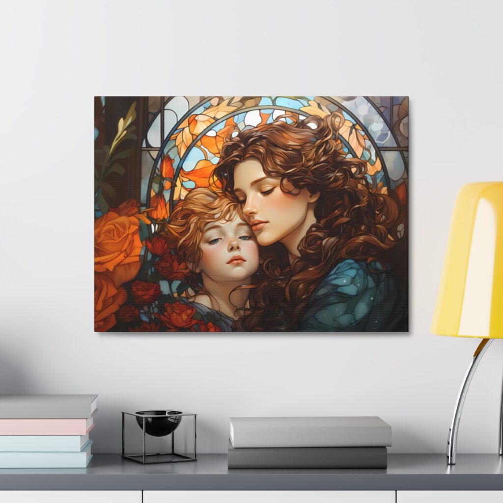 Joyful Embrace - Art Nouveau Canvas Print