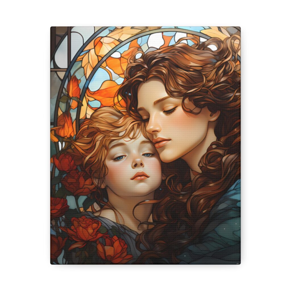 Joyful Embrace - Art Nouveau Canvas Print