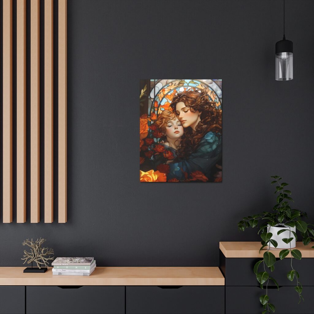 Joyful Embrace - Art Nouveau Canvas Print