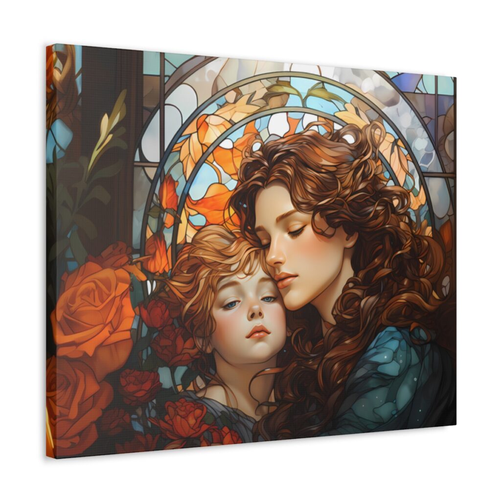 Joyful Embrace - Art Nouveau Canvas Print