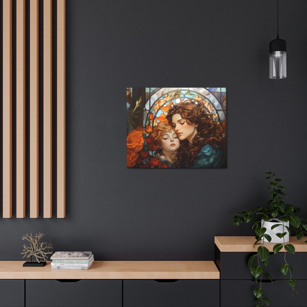 Joyful Embrace - Art Nouveau Canvas Print