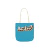 Retro Groovy Artist Canvas Tote Bag