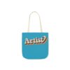 Retro Groovy Artist Canvas Tote Bag