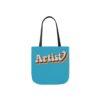 Retro Groovy Artist Canvas Tote Bag