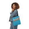 Retro Groovy Artist Canvas Tote Bag