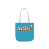 Retro Groovy Artist Canvas Tote Bag