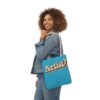 Retro Groovy Artist Canvas Tote Bag