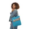 Retro Groovy Artist Canvas Tote Bag