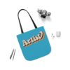 Retro Groovy Artist Canvas Tote Bag