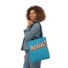 Retro Groovy Artist Canvas Tote Bag