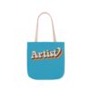 Retro Groovy Artist Canvas Tote Bag