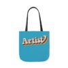 Retro Groovy Artist Canvas Tote Bag