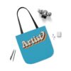 Retro Groovy Artist Canvas Tote Bag