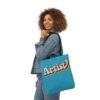 Retro Groovy Artist Canvas Tote Bag