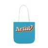 Retro Groovy Artist Canvas Tote Bag