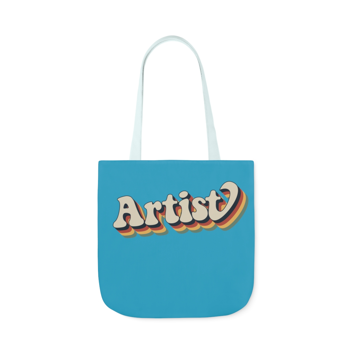 Retro Groovy Artist Canvas Tote Bag