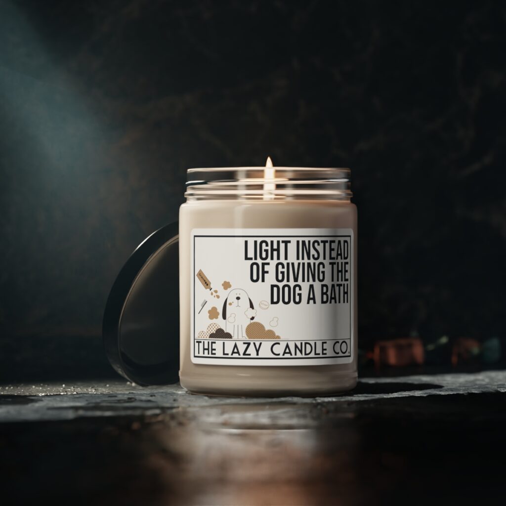 Light Instead of Giving the Dog a Bath" Humorous Soy Candle, 9oz