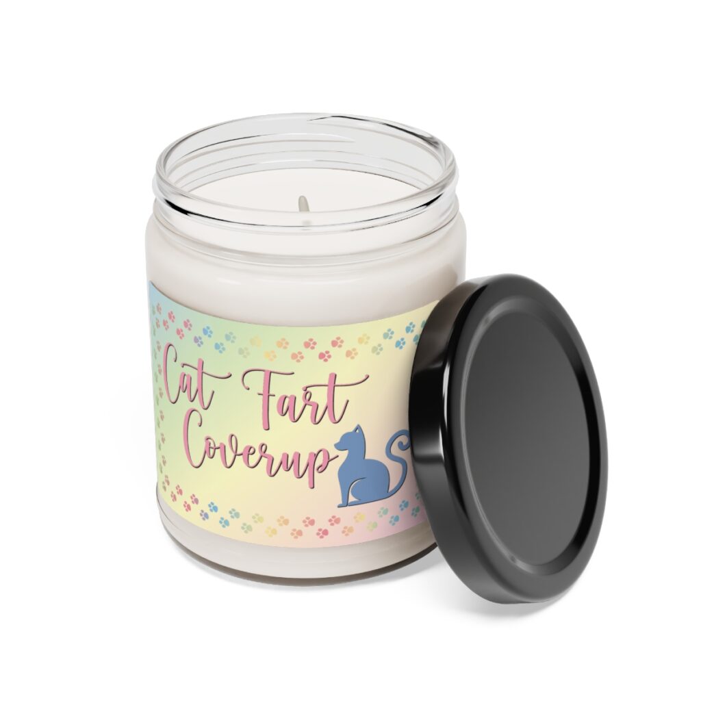 Cat Fart Coverup" Humorous Soy Candle, 9oz