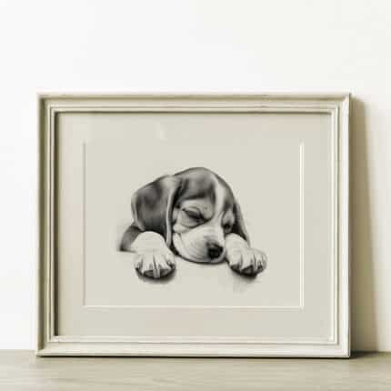 Beagle Dog Portrait Fine Art Print