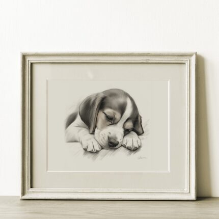 Beagle Dog Portrait Fine Art Print