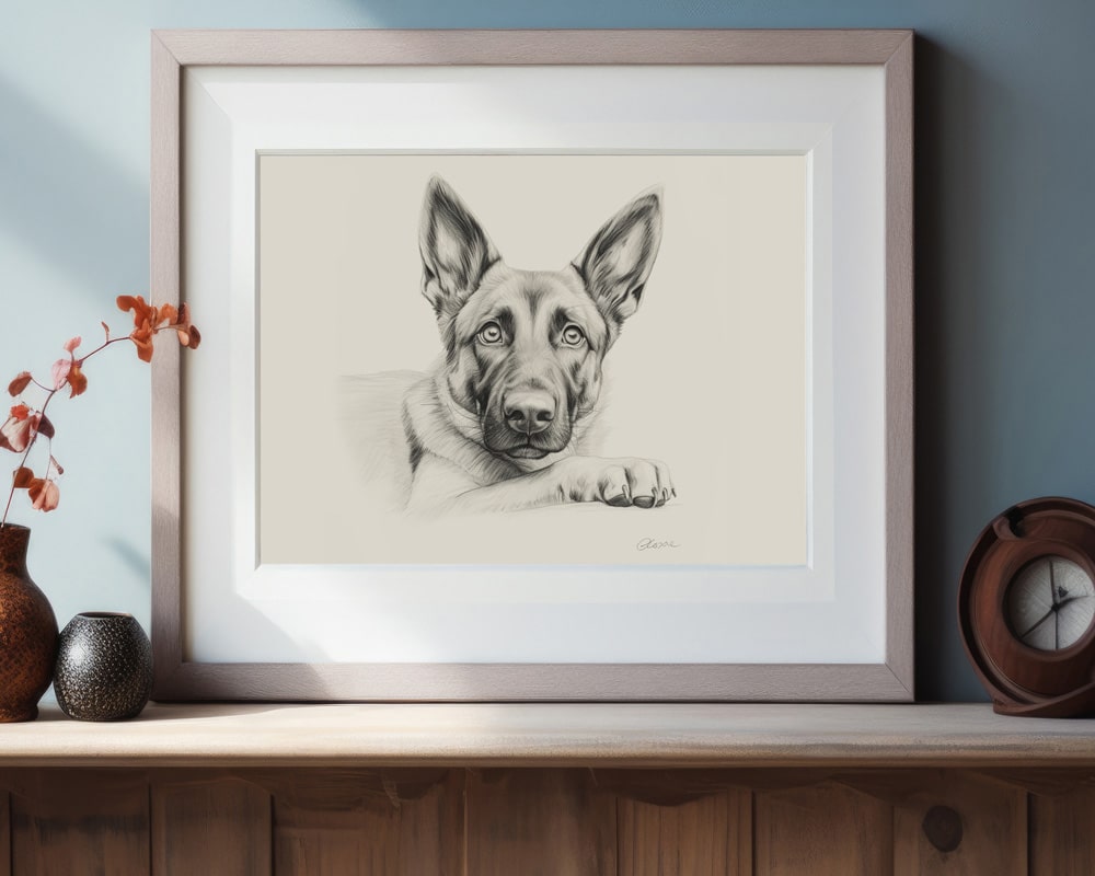 Belgian Malinois Portrait Fine Art Print