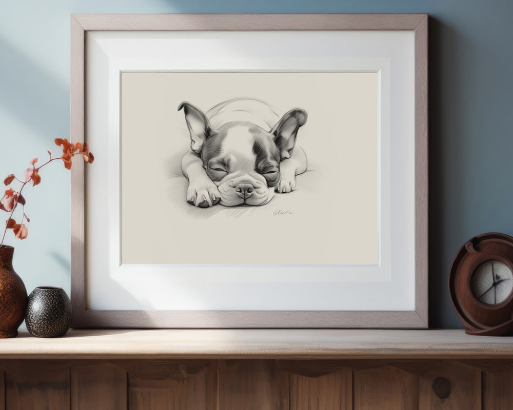 Boston Terrier Portrait Fine Art Print