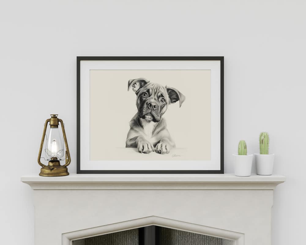 Boxer Dog Portrait Fine Art Print