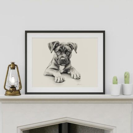 Boxer Dog Portrait Fine Art Print