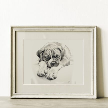 Boxer Dog Portrait Fine Art Print