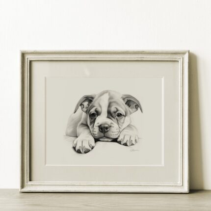 Bulldog Portrait Fine Art Print